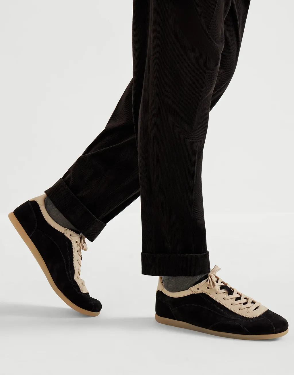 Suede Panelled Sneakers