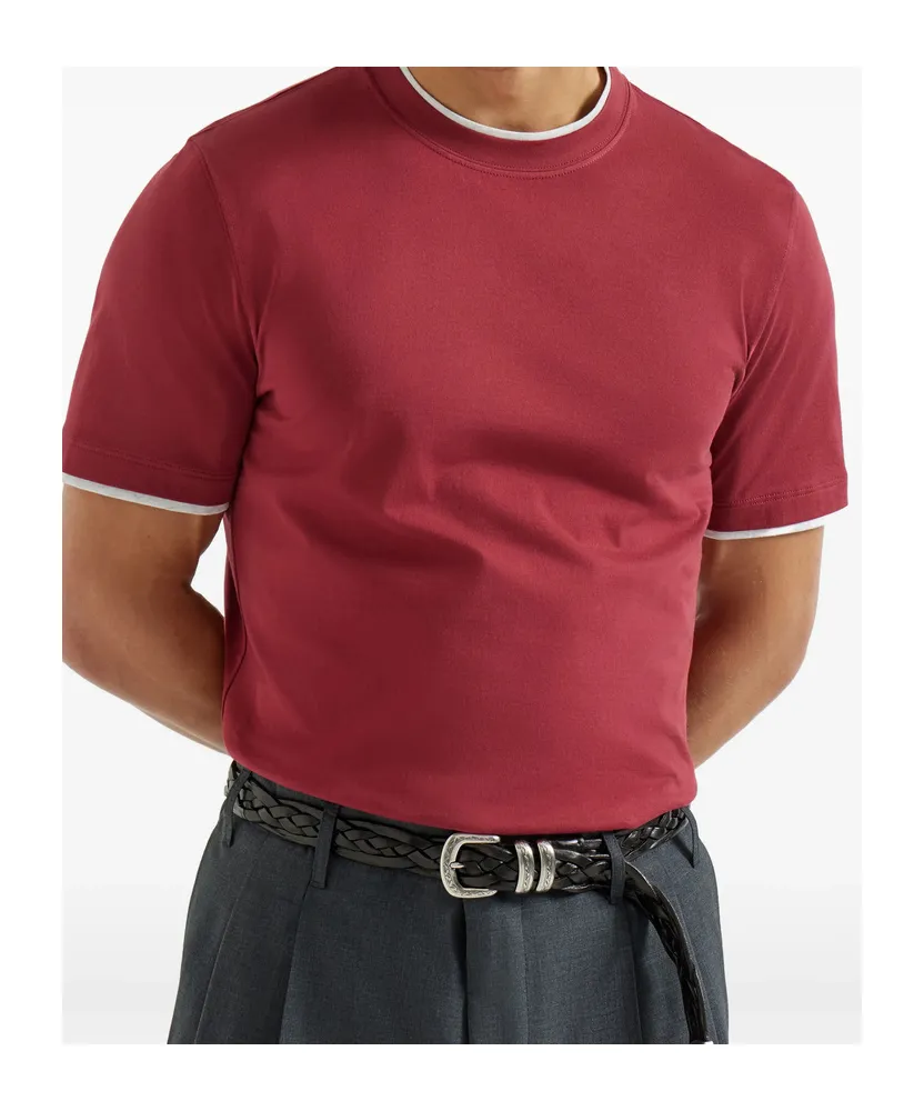 Crew-Neck Faux-Layering T-Shirt