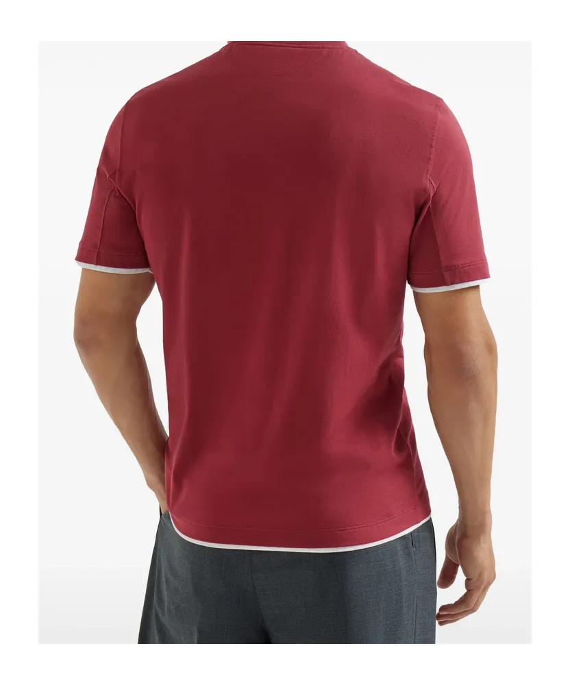 Crew-Neck Faux-Layering T-Shirt