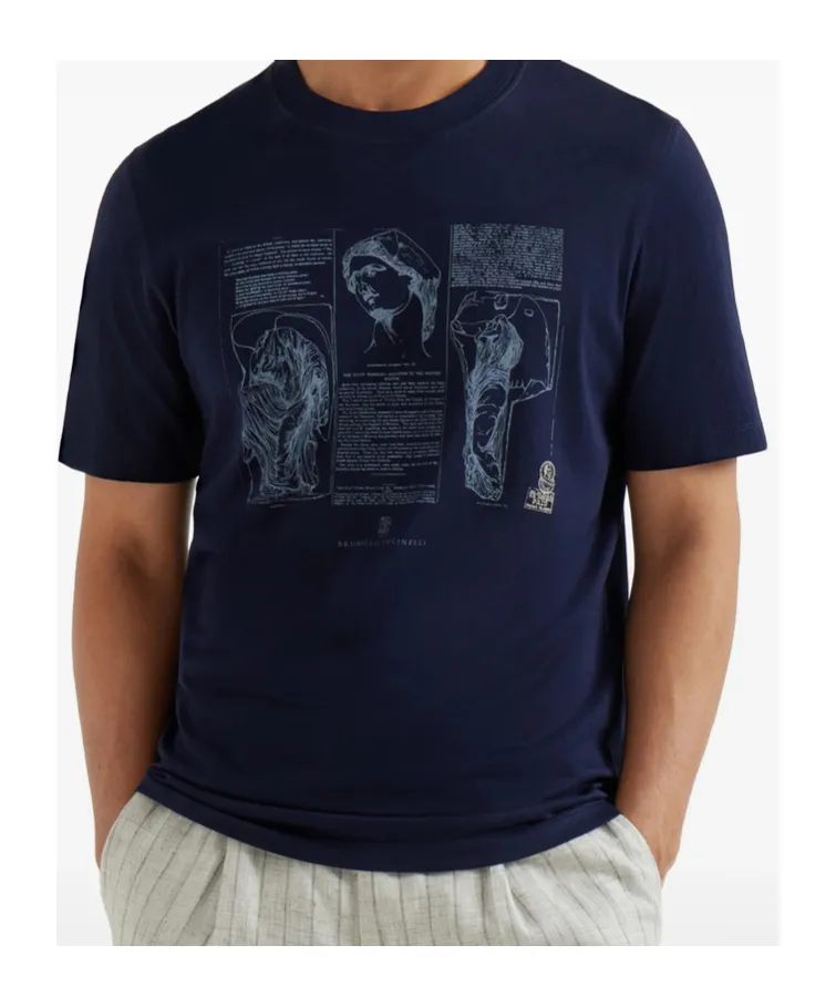 Crew-Neck Graphic-Print T-Shirt