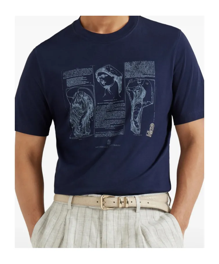 Crew-Neck Graphic-Print T-Shirt