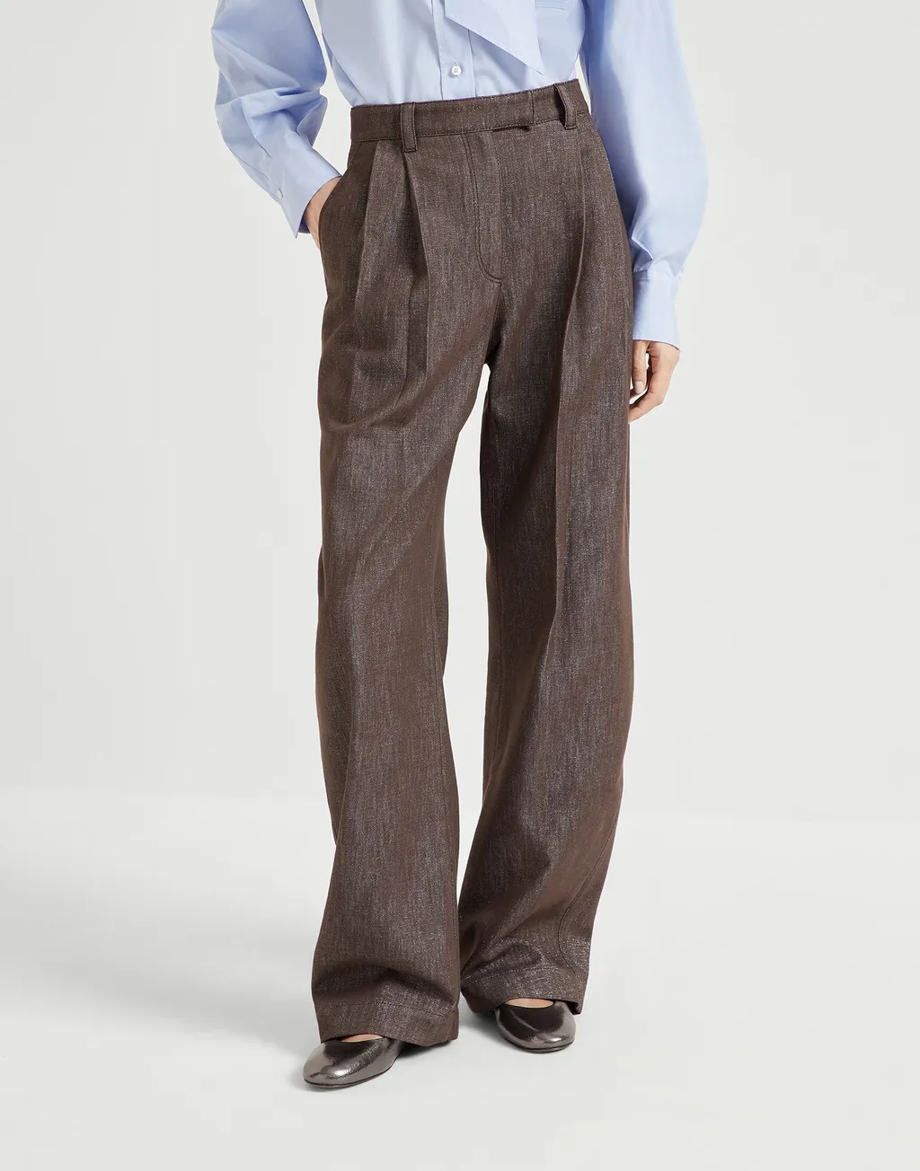 Ballerina Flats With Ankle Strap