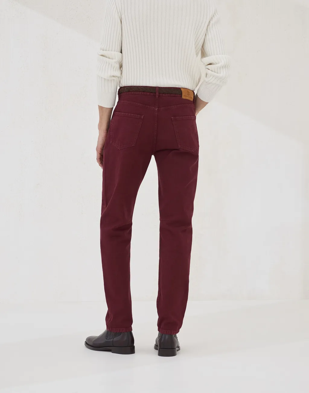 Garment-Dyed Leisure Fit Five-Pocket Trousers