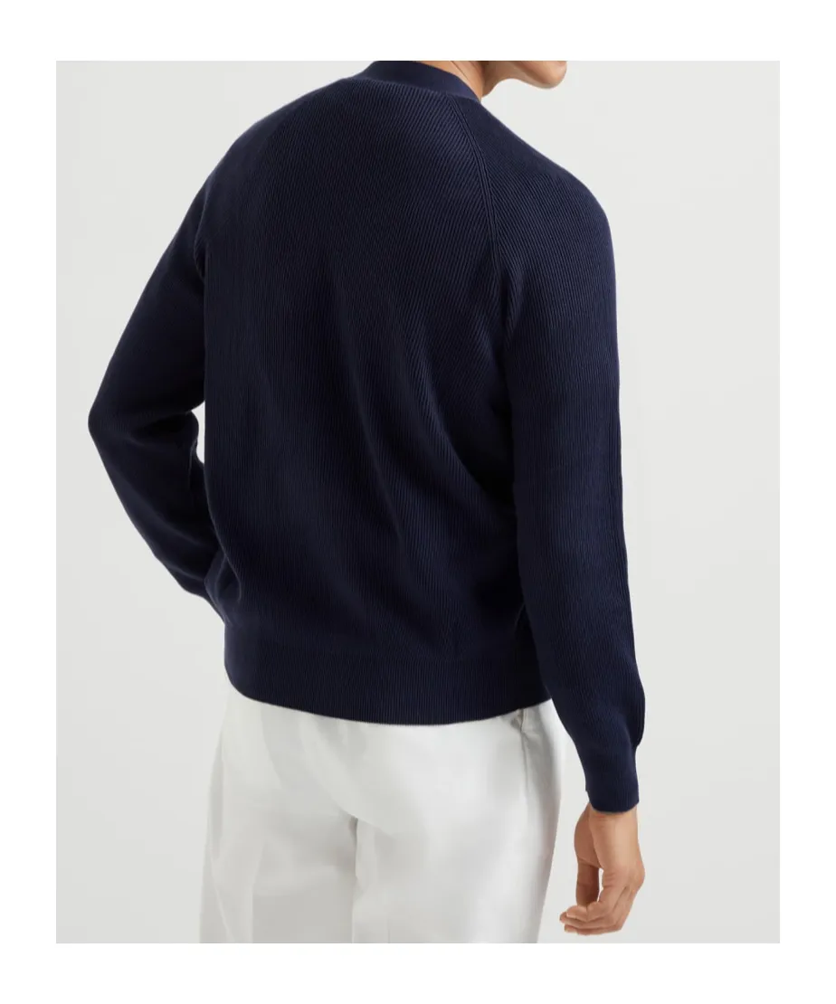 Ribbed Button Cardigan