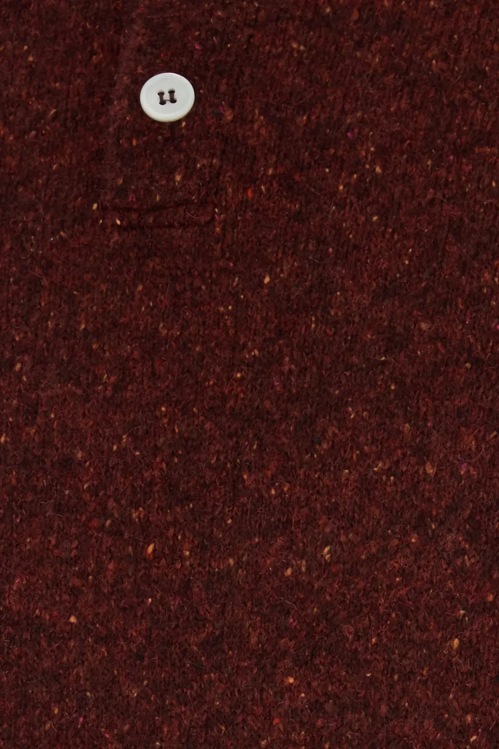 Flecked Knitted Polo Shirt