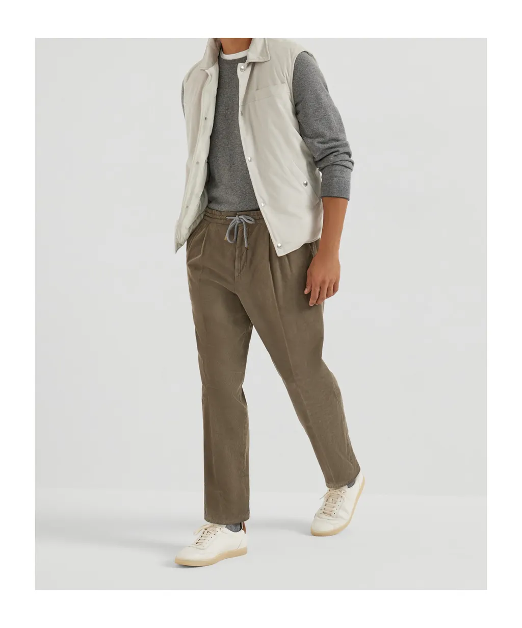 Garment-Dyed Corduroy Trousers