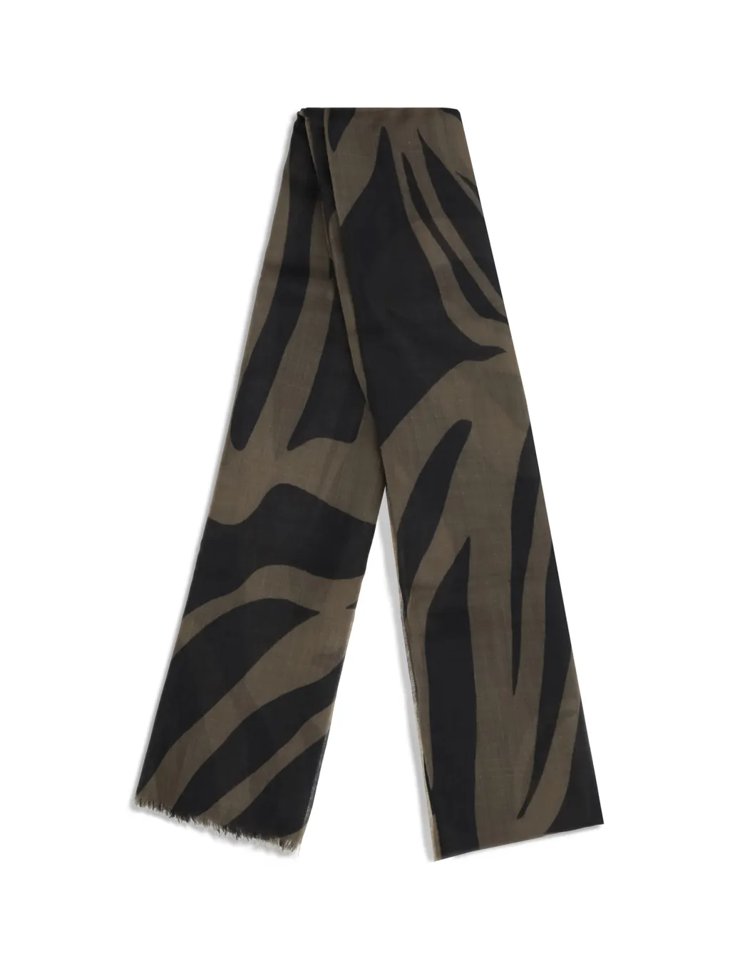 Patterned Fringed Scarf