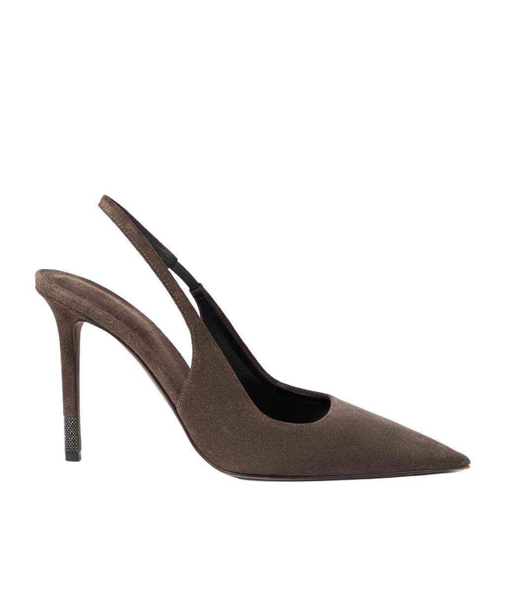 Suede Slingback Pumps