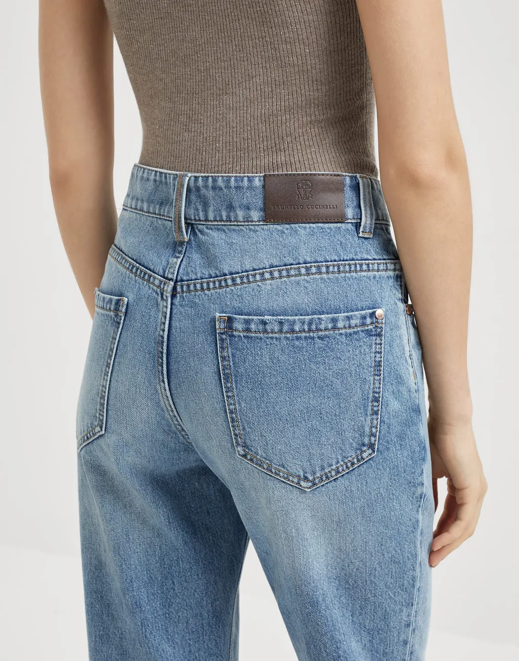 High-Waist Straight-Leg Jeans