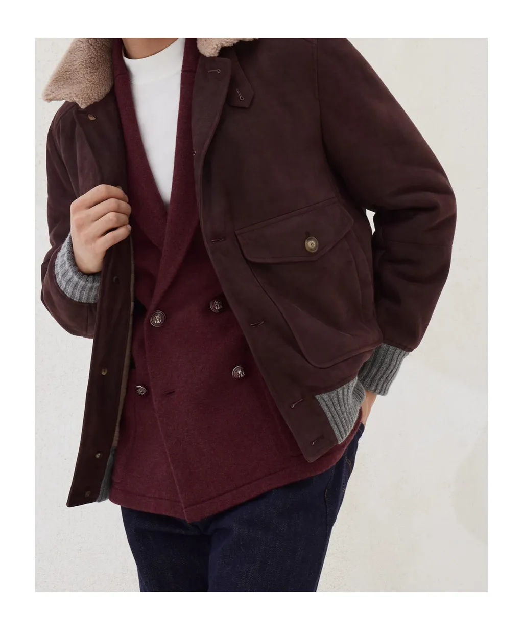 Buttoned Leather Jacket