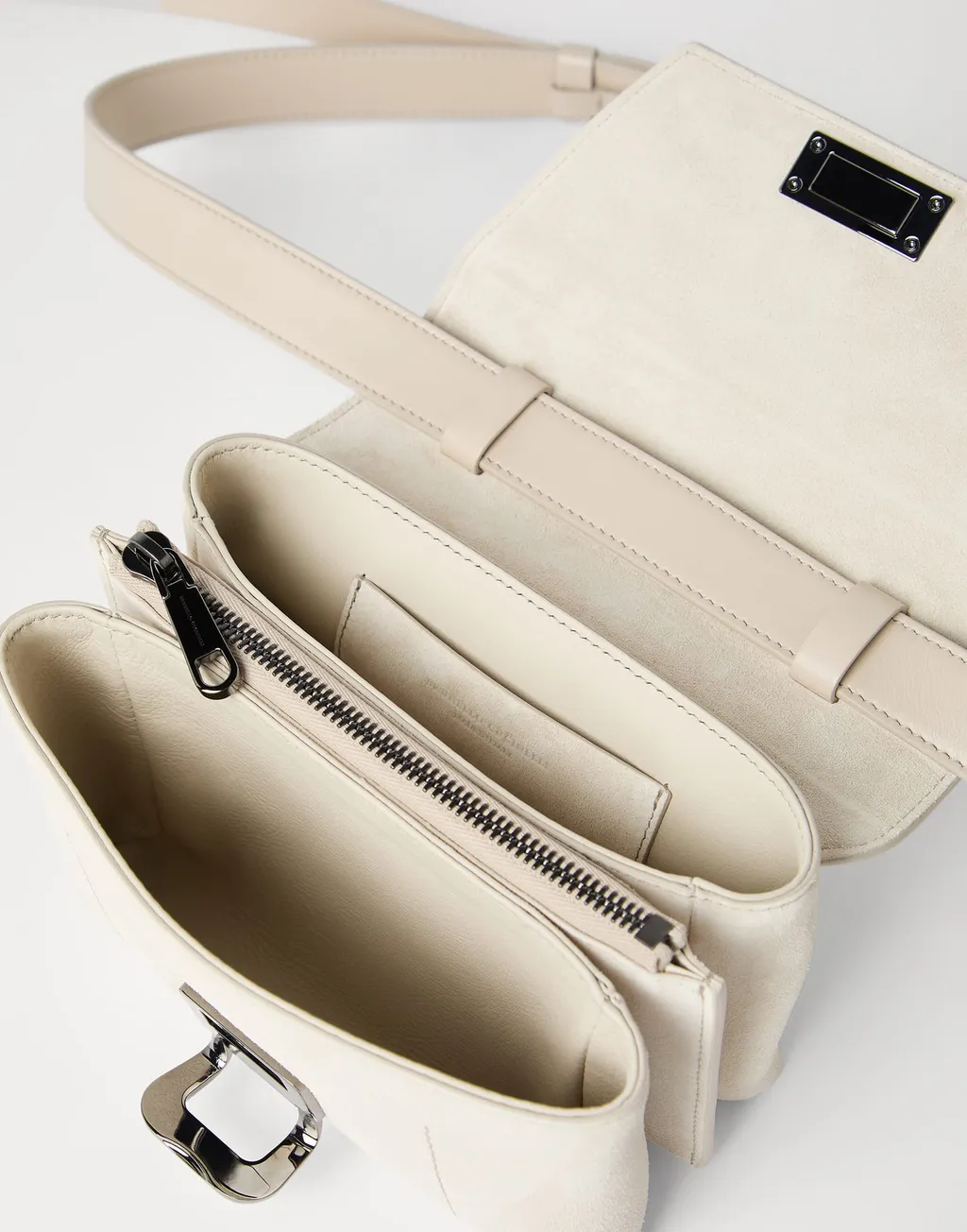 Sartorial Foldover Top Small Bag