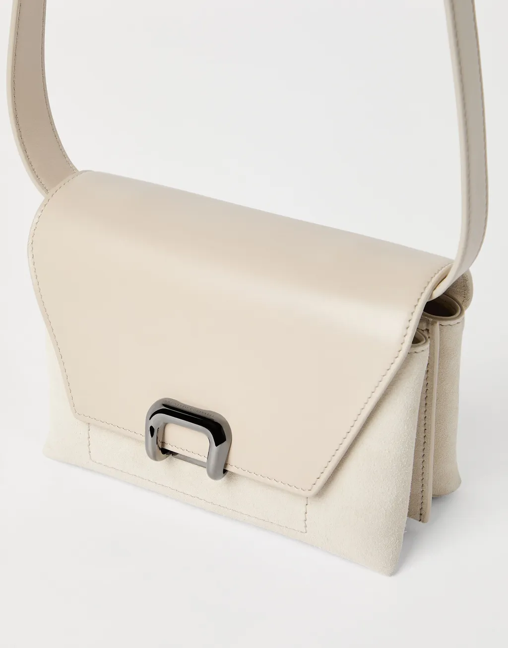 Sartorial Foldover Top Small Bag