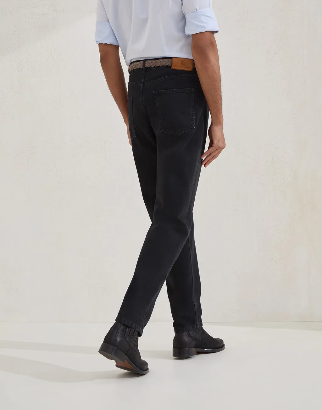 Logo Patch Straight-Leg Jeans