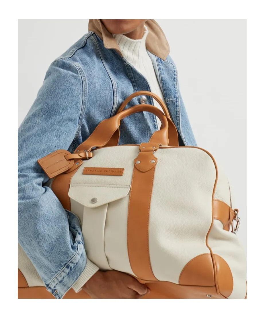 Leather-Trimmed Holdall