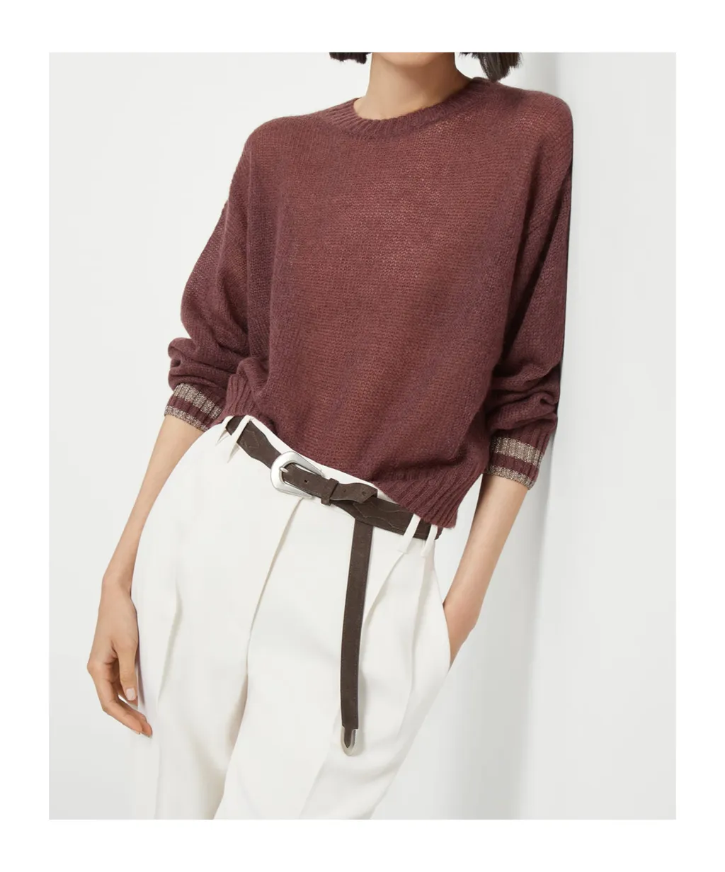 Sparkling Striped Cuffs Jumper