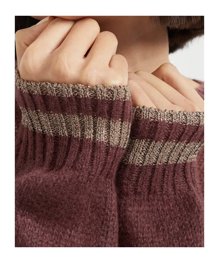 Sparkling Striped Cuffs Jumper