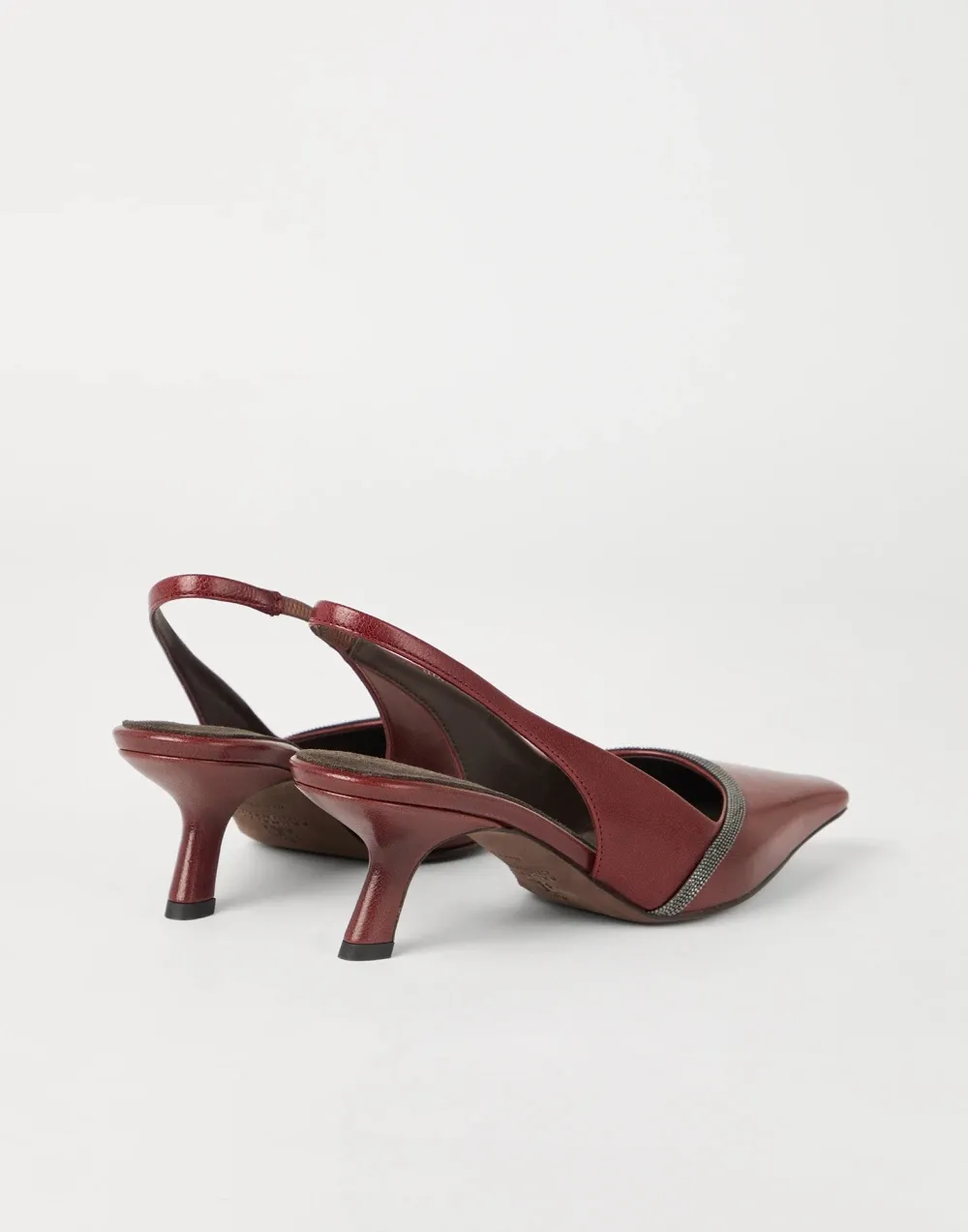 Square-Toed Slingback Heels