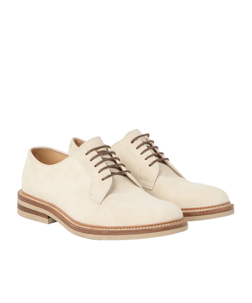 Round Toe Lace-Up Derby Shoes