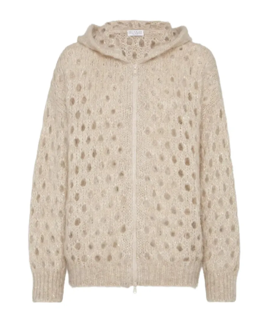 Zip-Up Hooded Cardigan