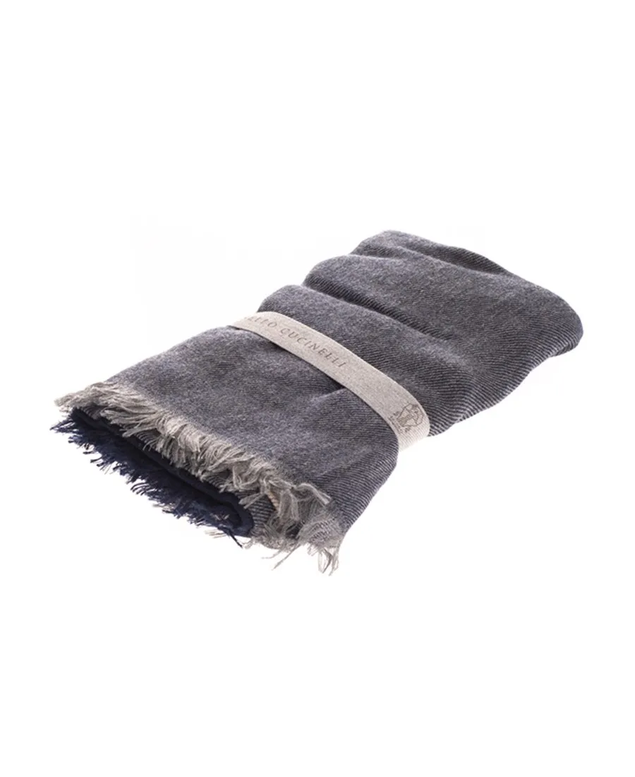 Colour Block Fringed Scarf