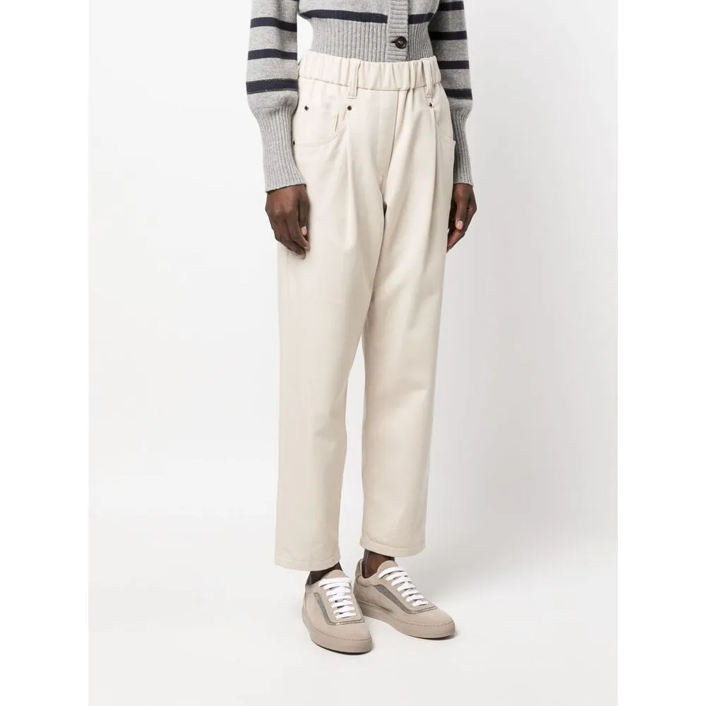 High Waist Straight Leg Trousers