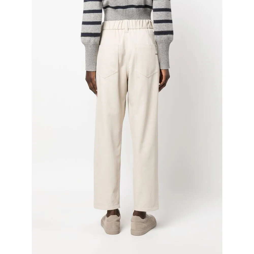 High Waist Straight Leg Trousers