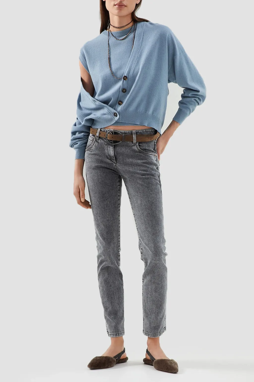 Five-Pocket Zipper Jeans