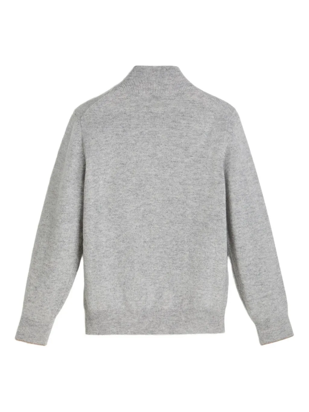 High-Neck Zip-Up Cardigan