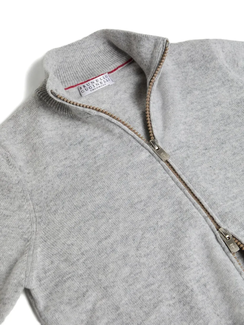 High-Neck Zip-Up Cardigan