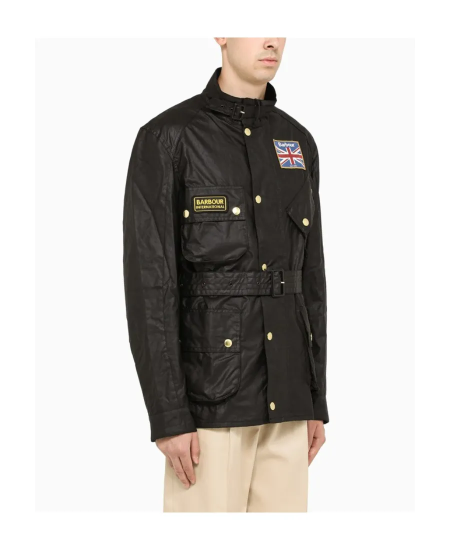 Logo-Patch High-Neck Coat