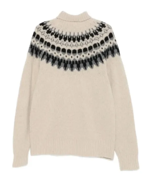 Patterned Roll-Neck Sweater