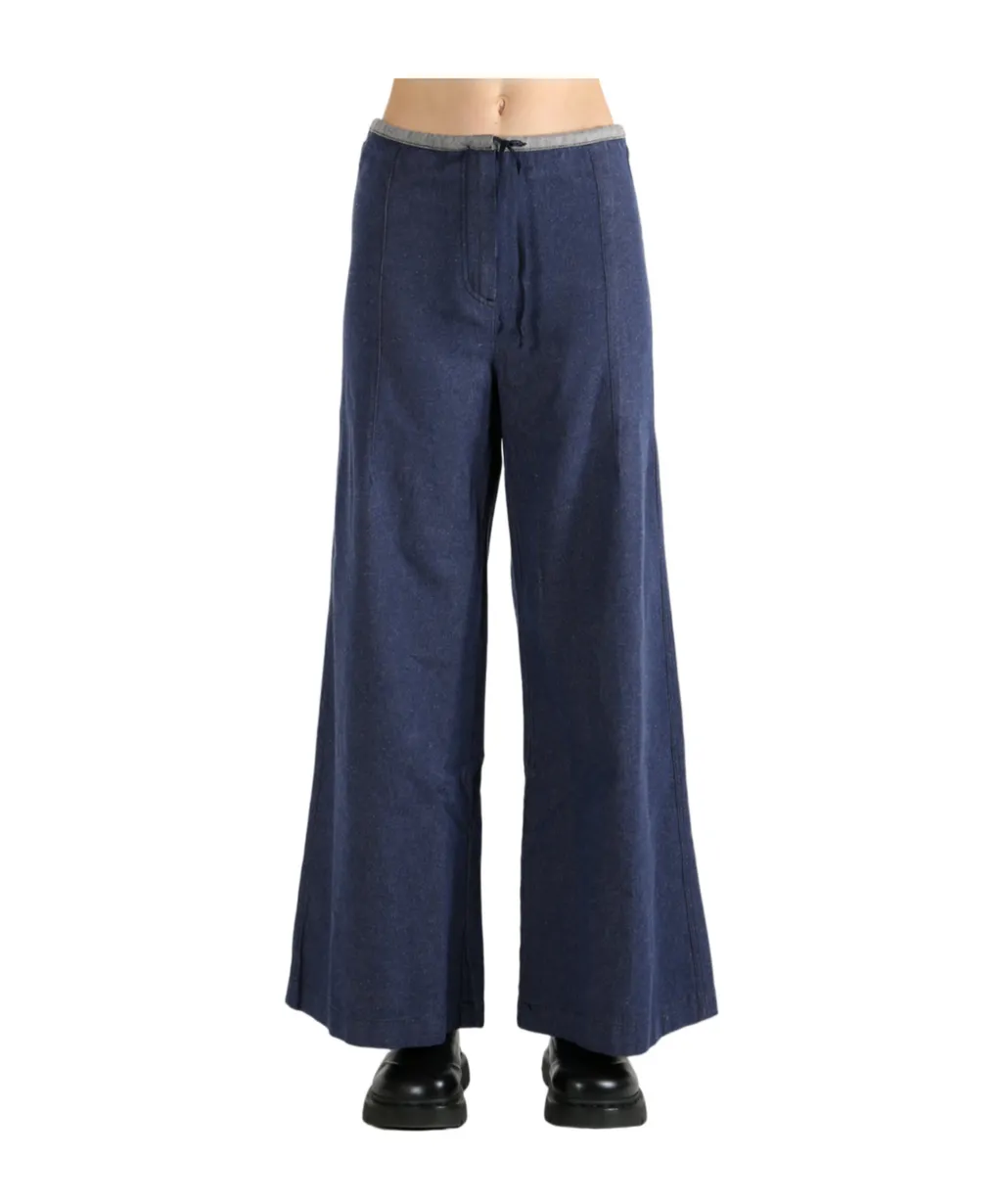 Arthur Drawstring Wide-Leg Trousers