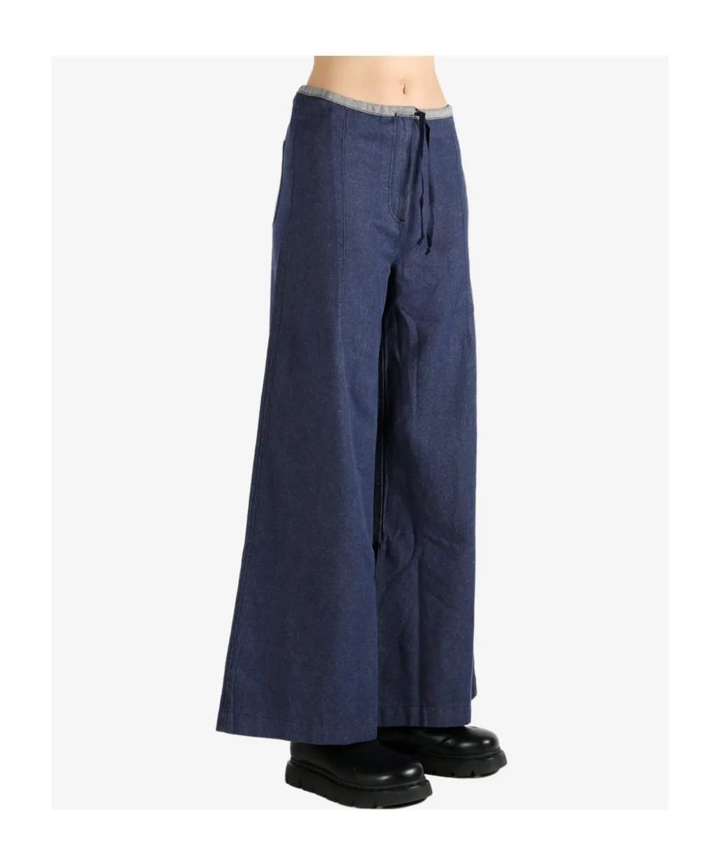 Arthur Drawstring Wide-Leg Trousers