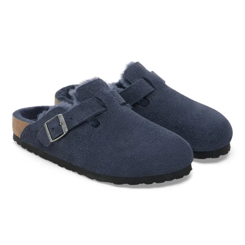 Boston Shearling Suede Clogs