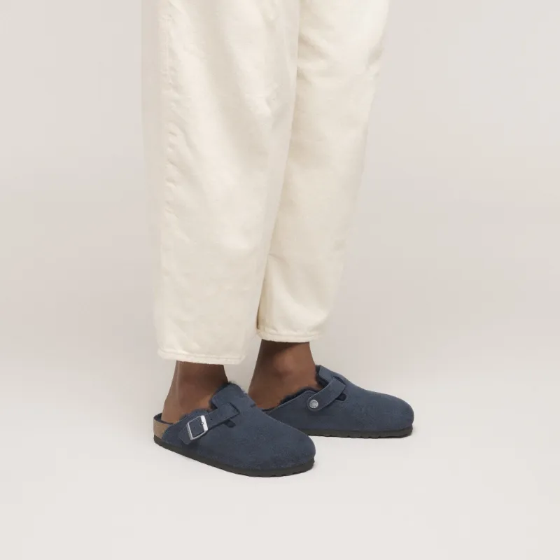 Boston Shearling Suede Clogs