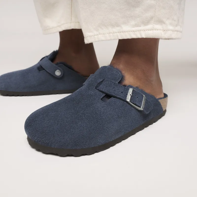 Boston Shearling Suede Clogs