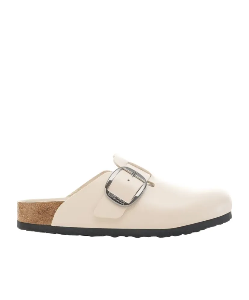 Boston Big Buckle Leather Clogs