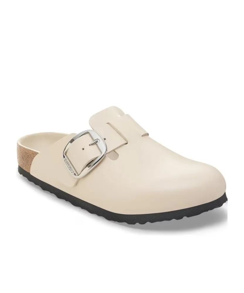 Boston Big Buckle Leather Clogs