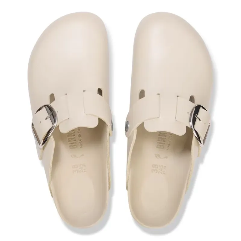 Boston Big Buckle Leather Clogs