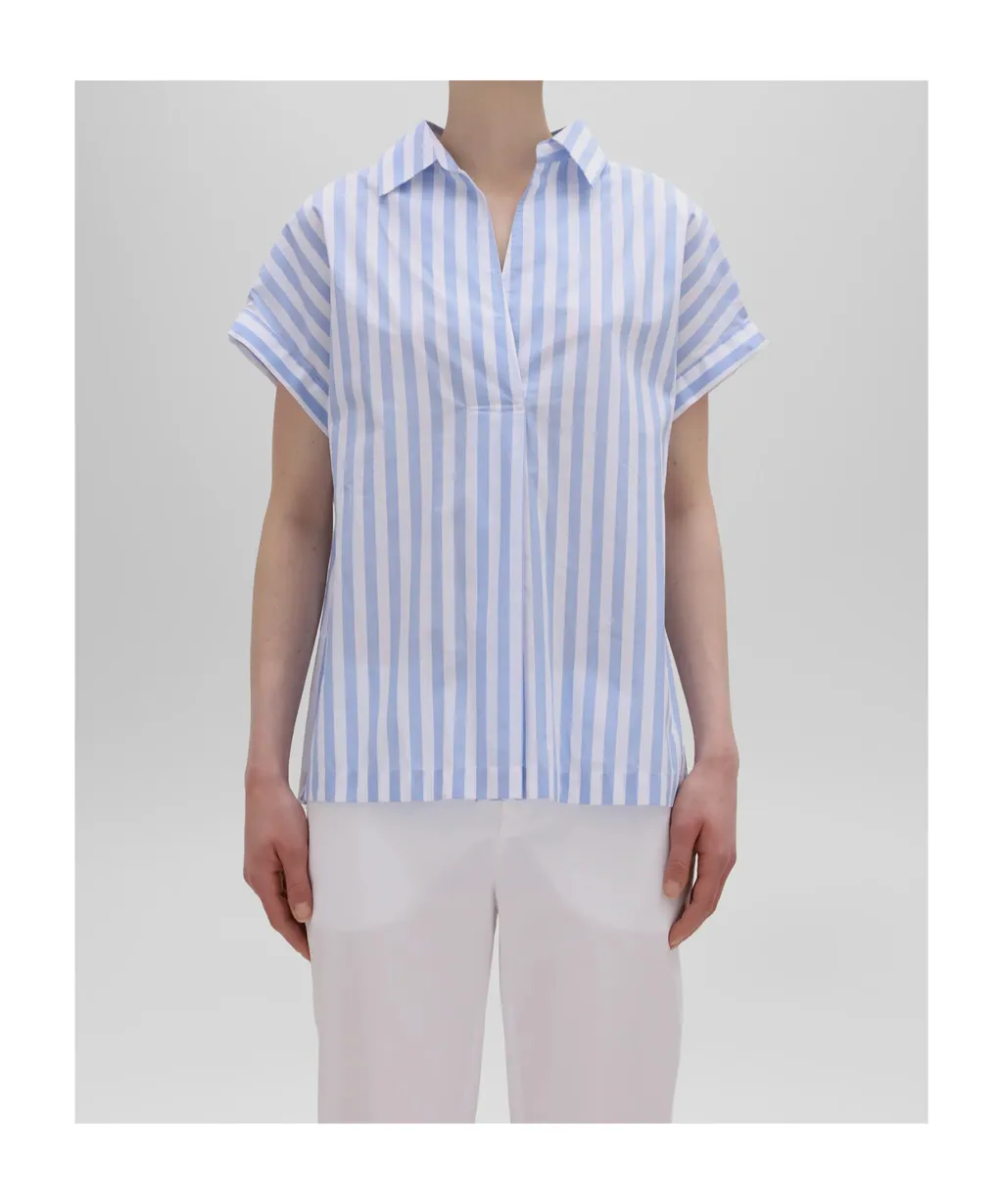 Striped Cotton Poplin Top