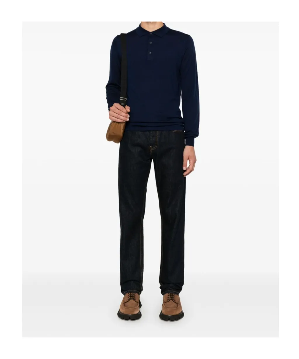 Long-Sleeved Polo Shirt