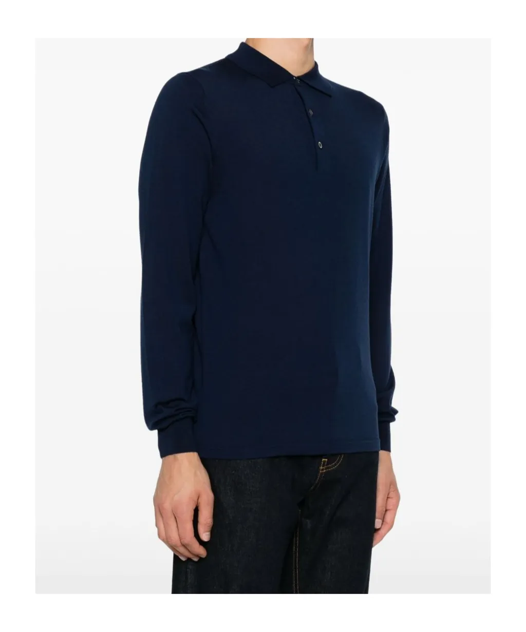 Long-Sleeved Polo Shirt