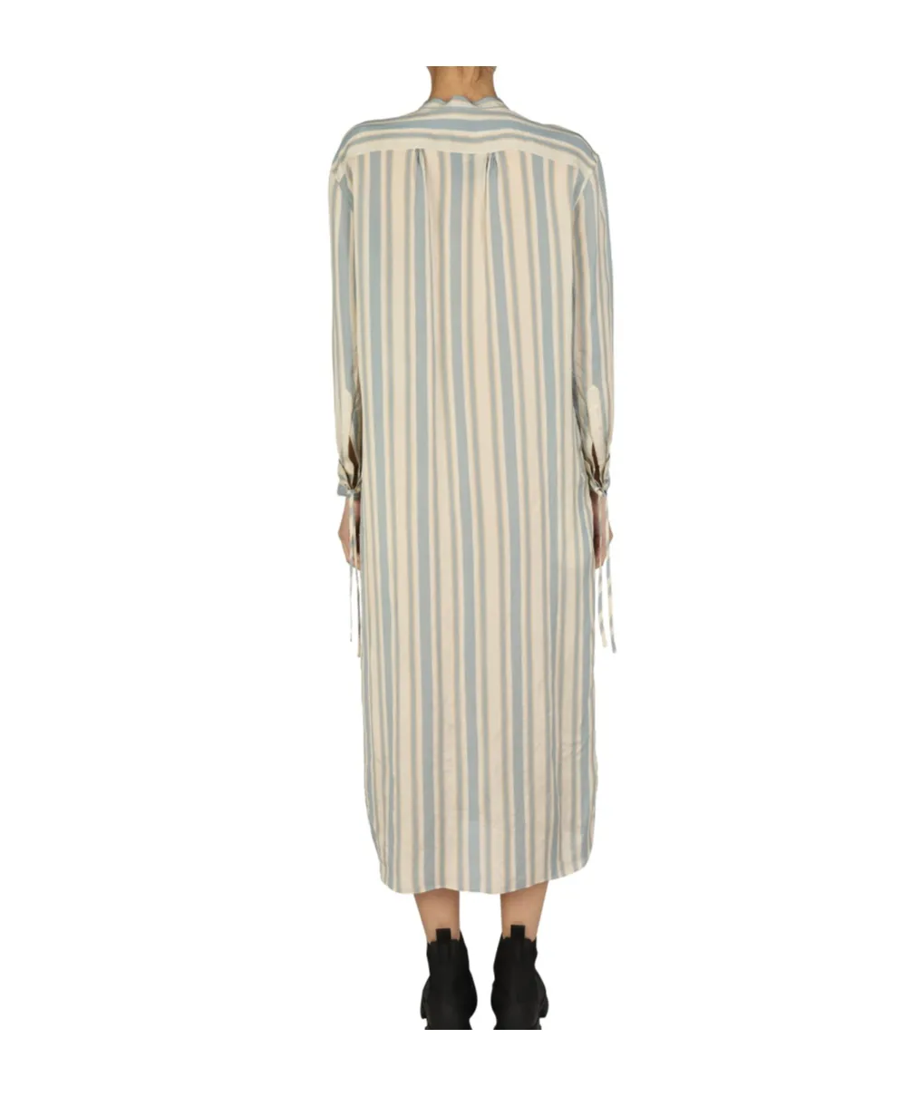 Striped Pattern Shirt Dress