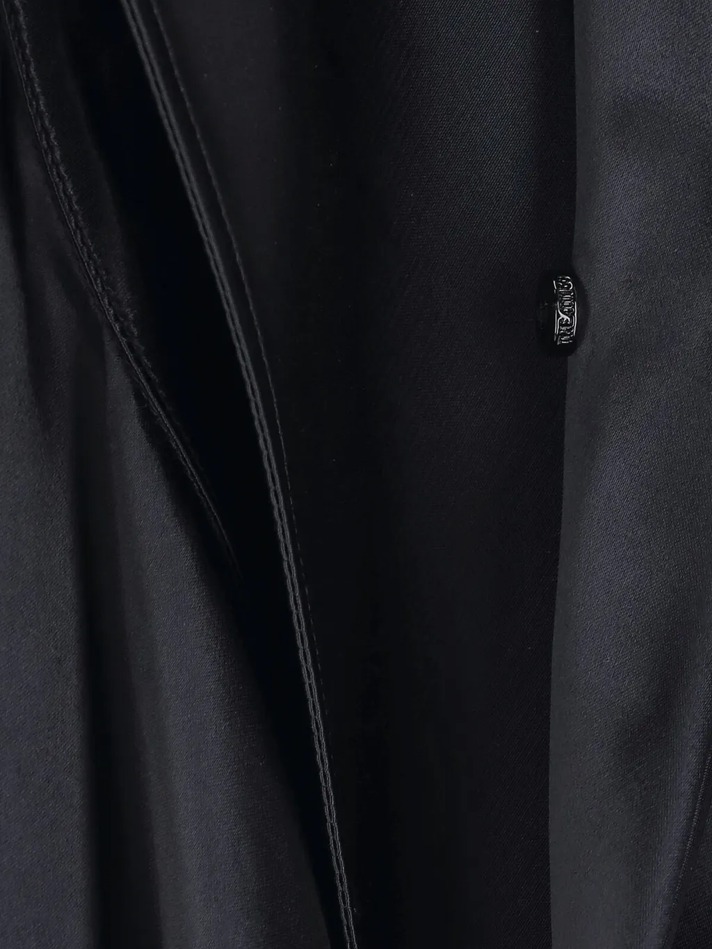 Asymmetric Satin Mini Shirt Dress