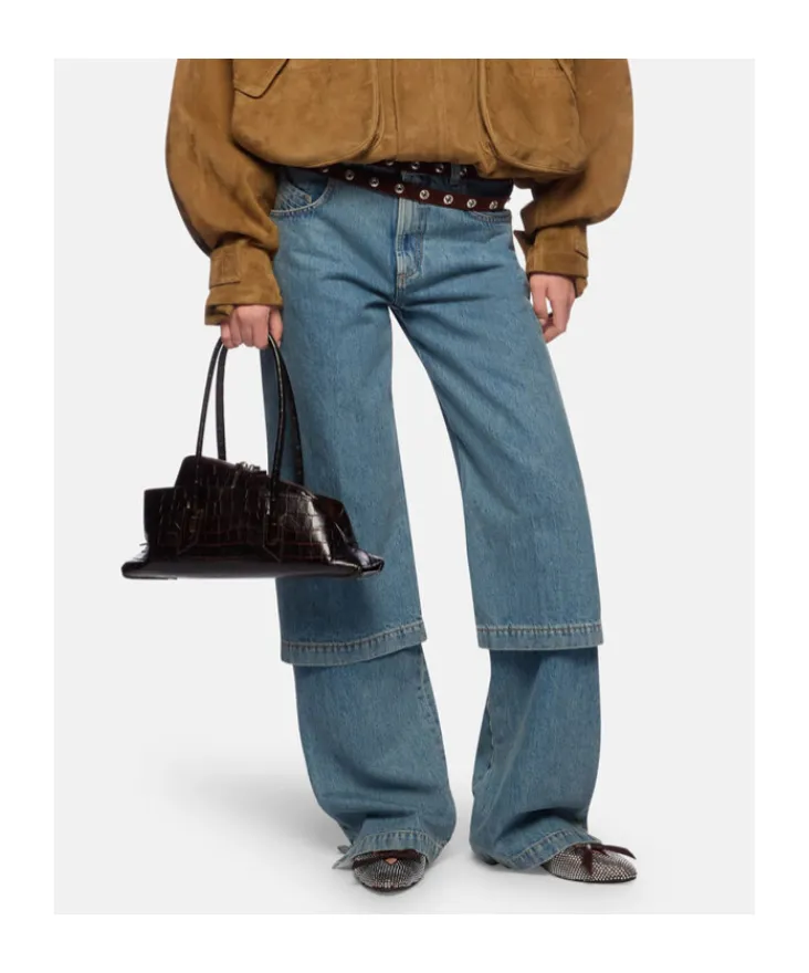 Logo-Patch Straight-Leg Jeans