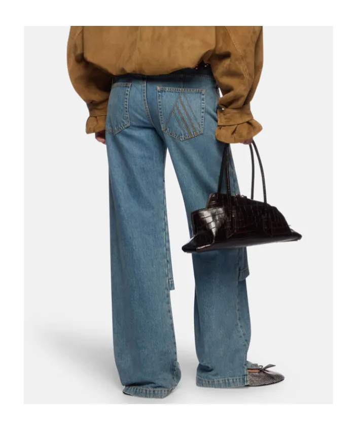 Logo-Patch Straight-Leg Jeans