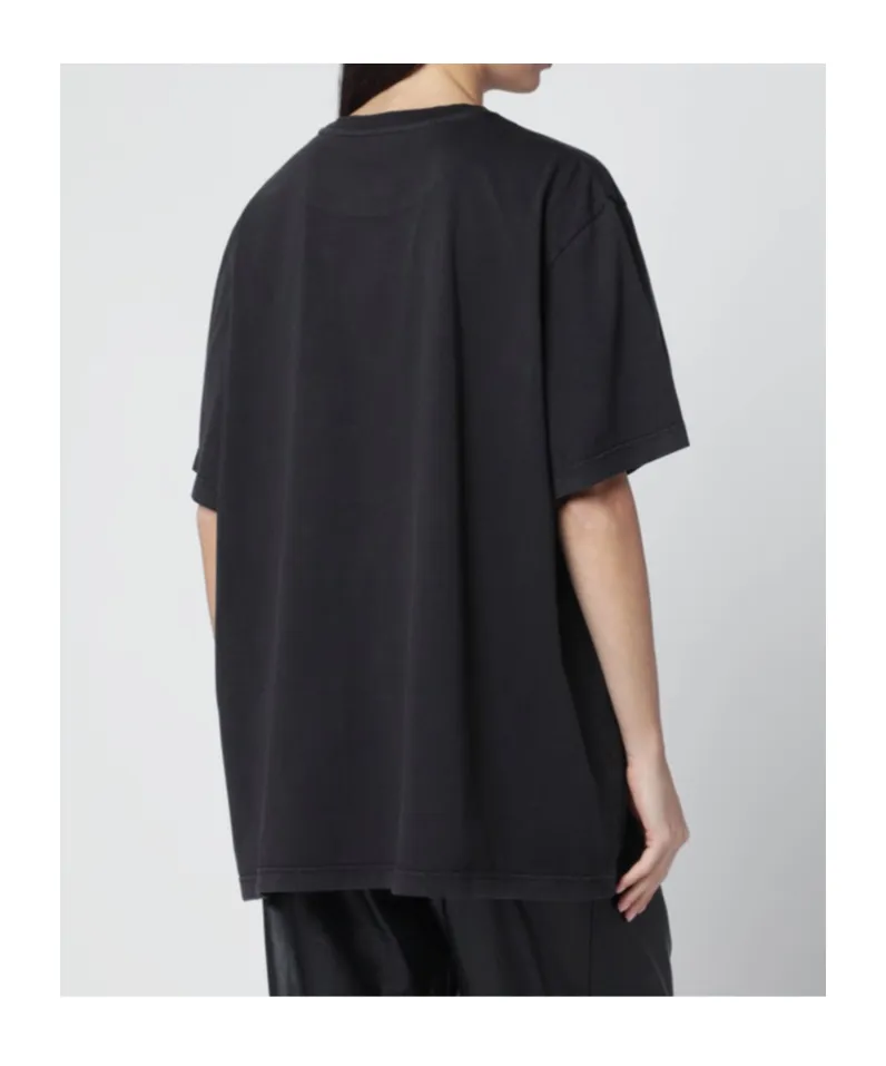 Washed T-Shirt With Shaped Hem