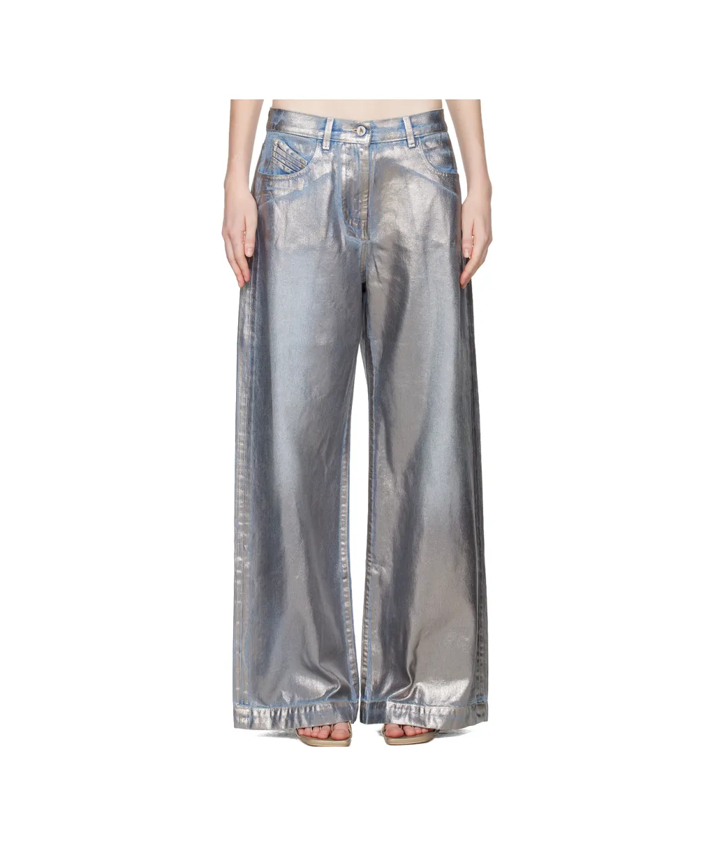 Coated Non-Stretch Jeans
