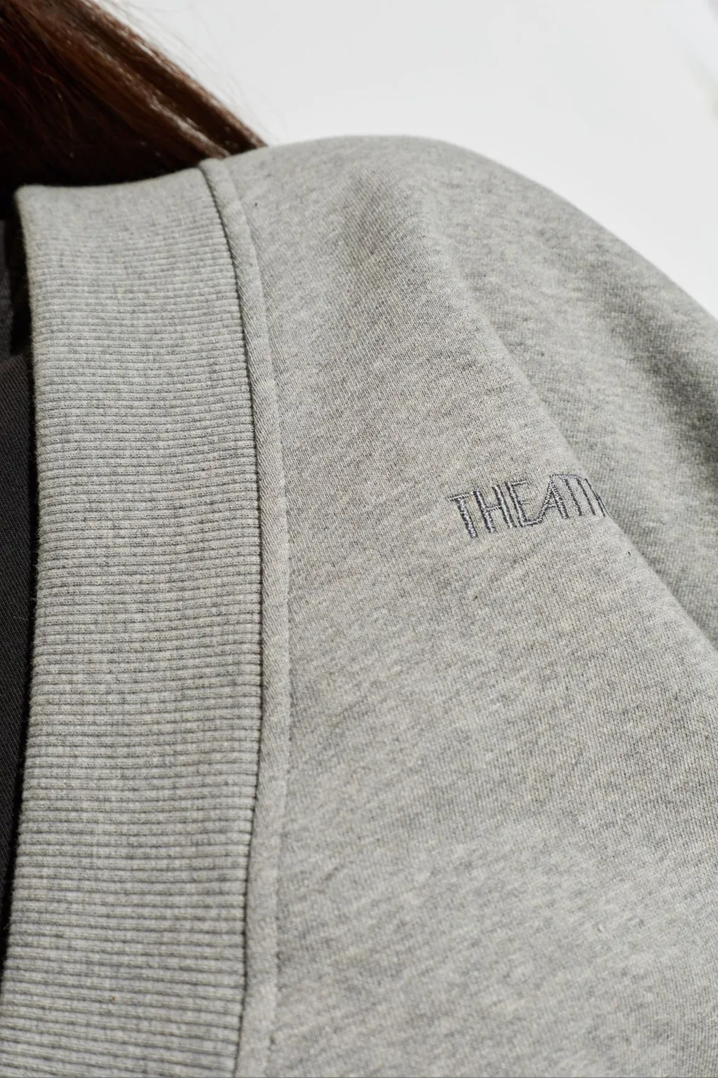 Logo Embroidered V-Neck Sweatshirt