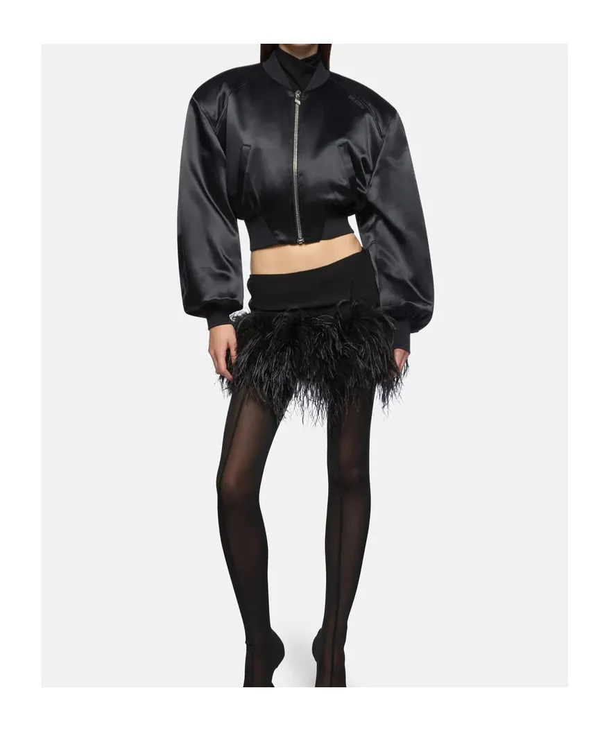 Cropped Bomber Jacket